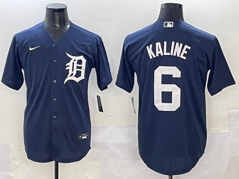 Men's Detroit Tigers Al Kaline #6 Navy Limited Player Jersey baseball jersey product view 1