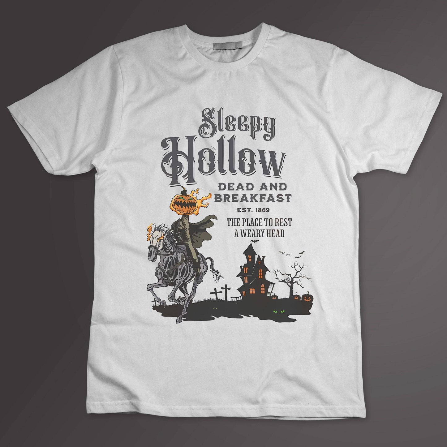 Sleepy Hollow & Dead Breakfast Halloween T-Shirt - Horseman Unisex T-shirt, Sweatshirt, Hoodie, Long Sleeve Tee - T-Shirt, Sweatshirt, Hoodie