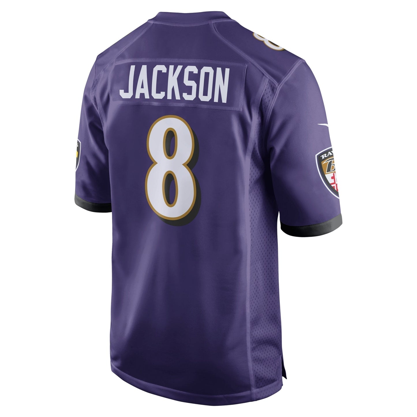Baltimore Ravens Lamar Jackson Purple Game Jersey football jersey product view 3