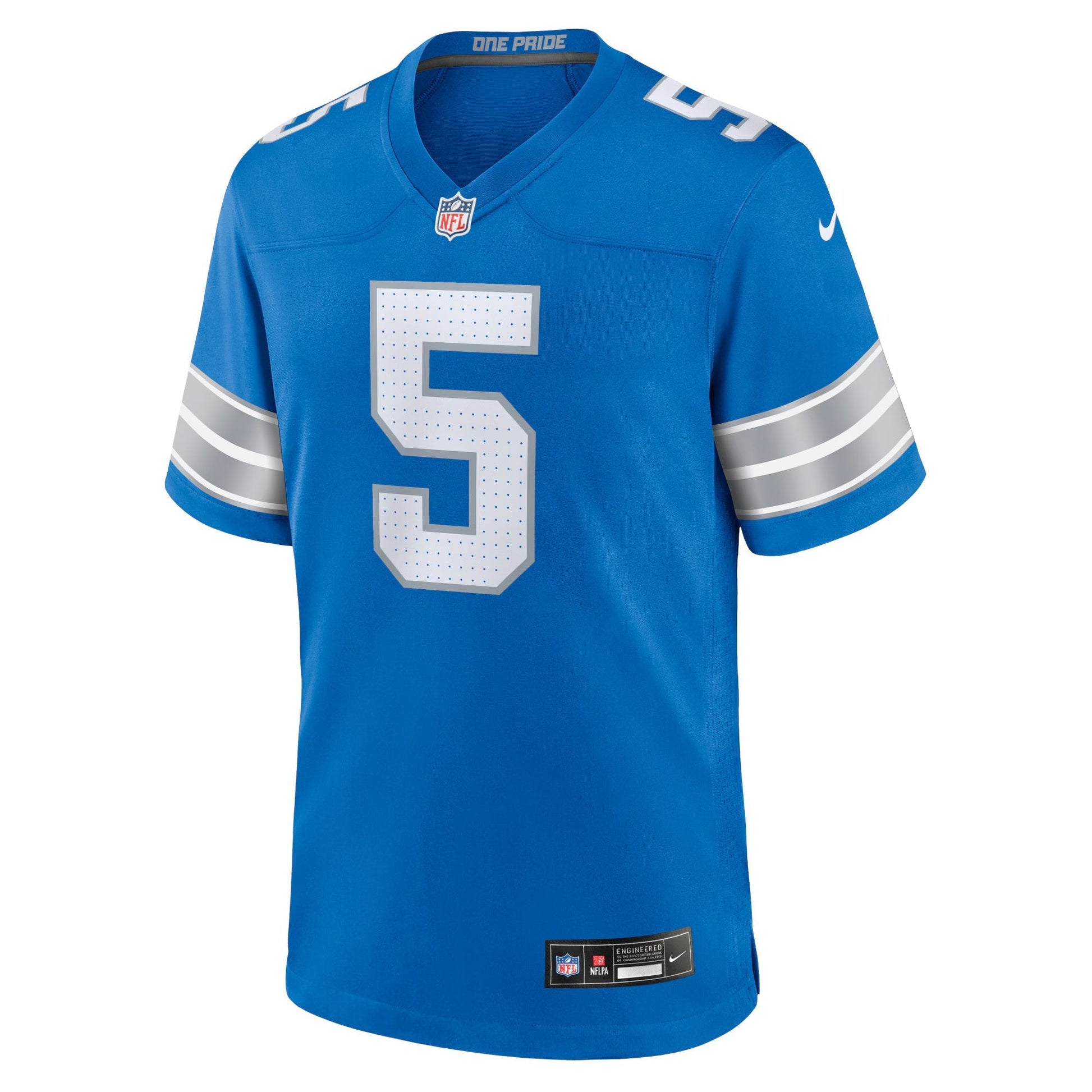 Detroit Lions David Montgomery Blue Game Jersey football jersey product view 1