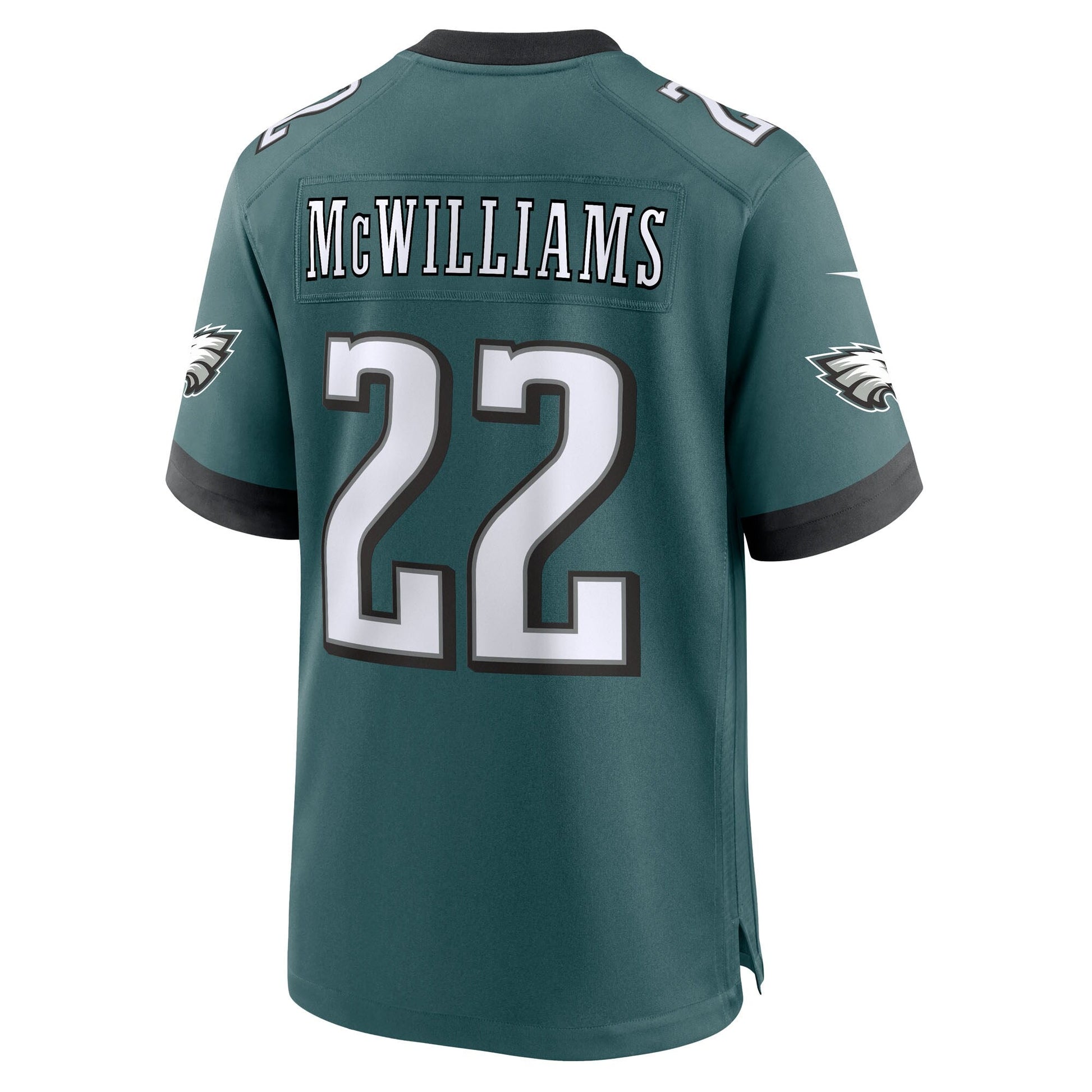 Philadelphia Eagles Mac McWilliams Midnight Green Team Game Jersey football jersey product view 3
