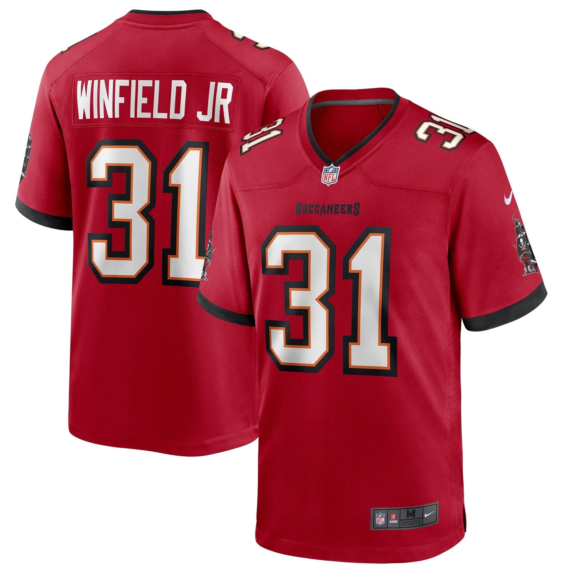 Tampa Bay Buccaneers Antoine Winfield Jr. Red Game Jersey football jersey product view 1
