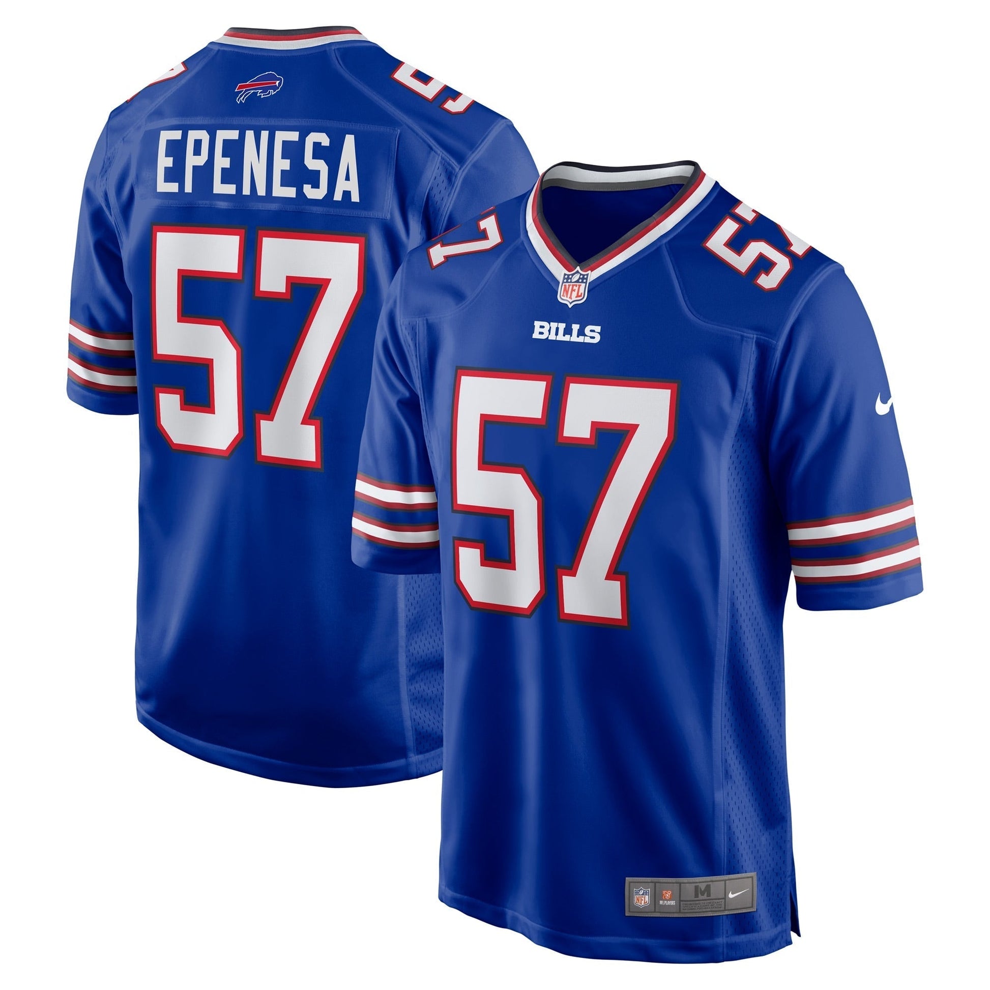 Buffalo Bills A.J. Epenesa Royal Game Player Jersey football jersey product view 1