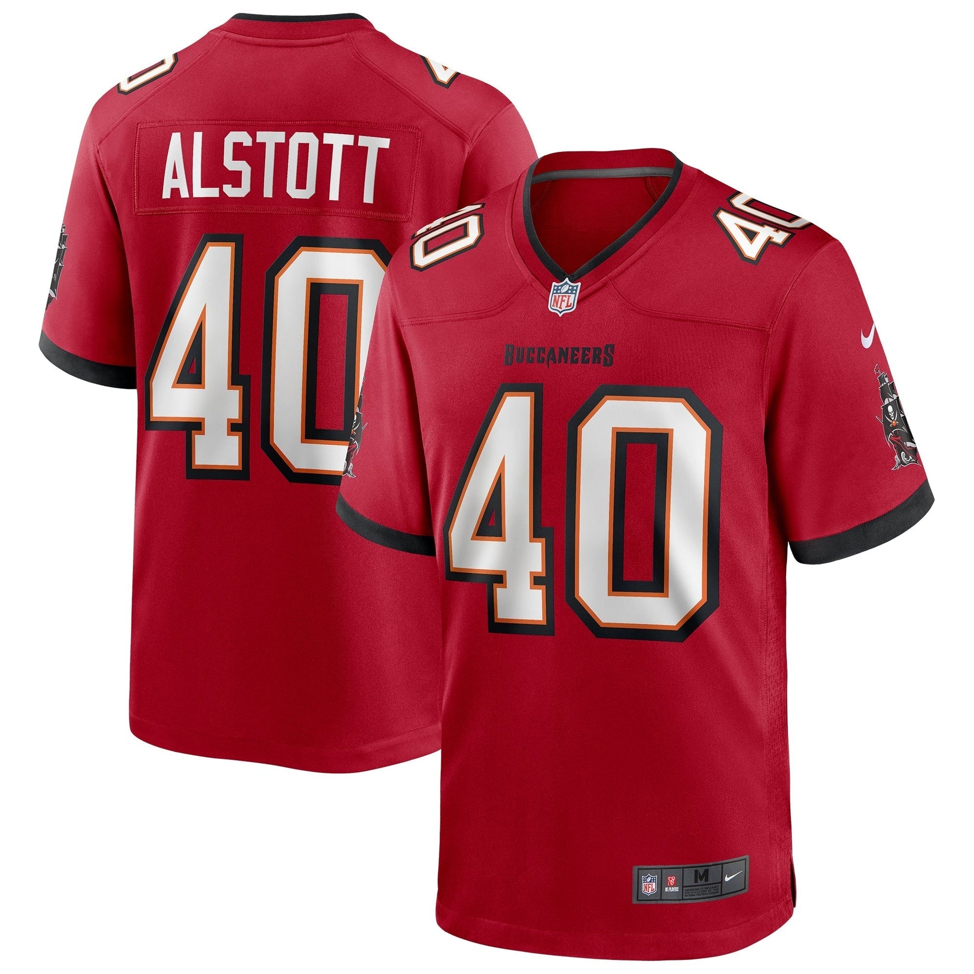 Tampa Bay Buccaneers Mike Alstott Red Retired Player Game Jersey football jersey product view 1