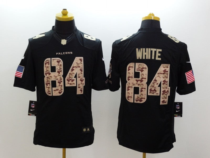 Men's Atlanta Falcons Roddy White #84 Black Game Player Jersey1 football jersey product view 1