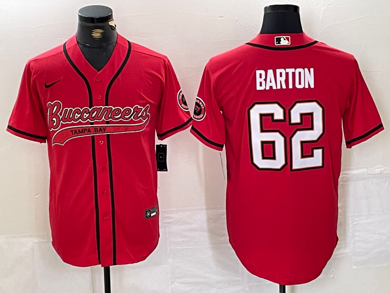 Men's Tampa Bay Buccaneers Graham Barton Red Game Jersey football jersey product view 1