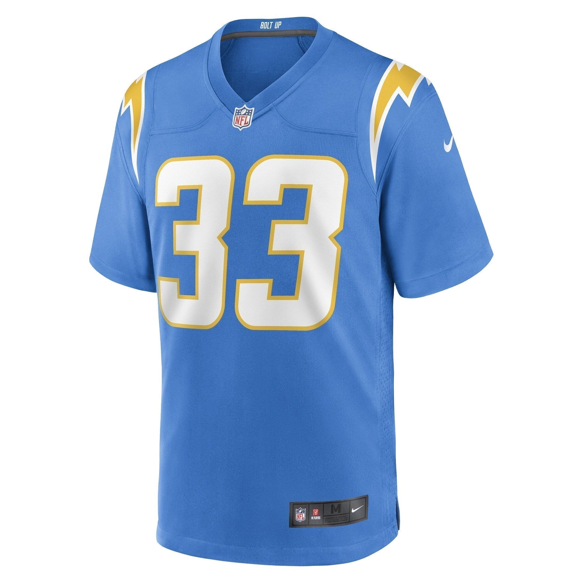 Deane Leonard Los Angeles Chargers Game Jersey - Powder Blue football jersey product view 2