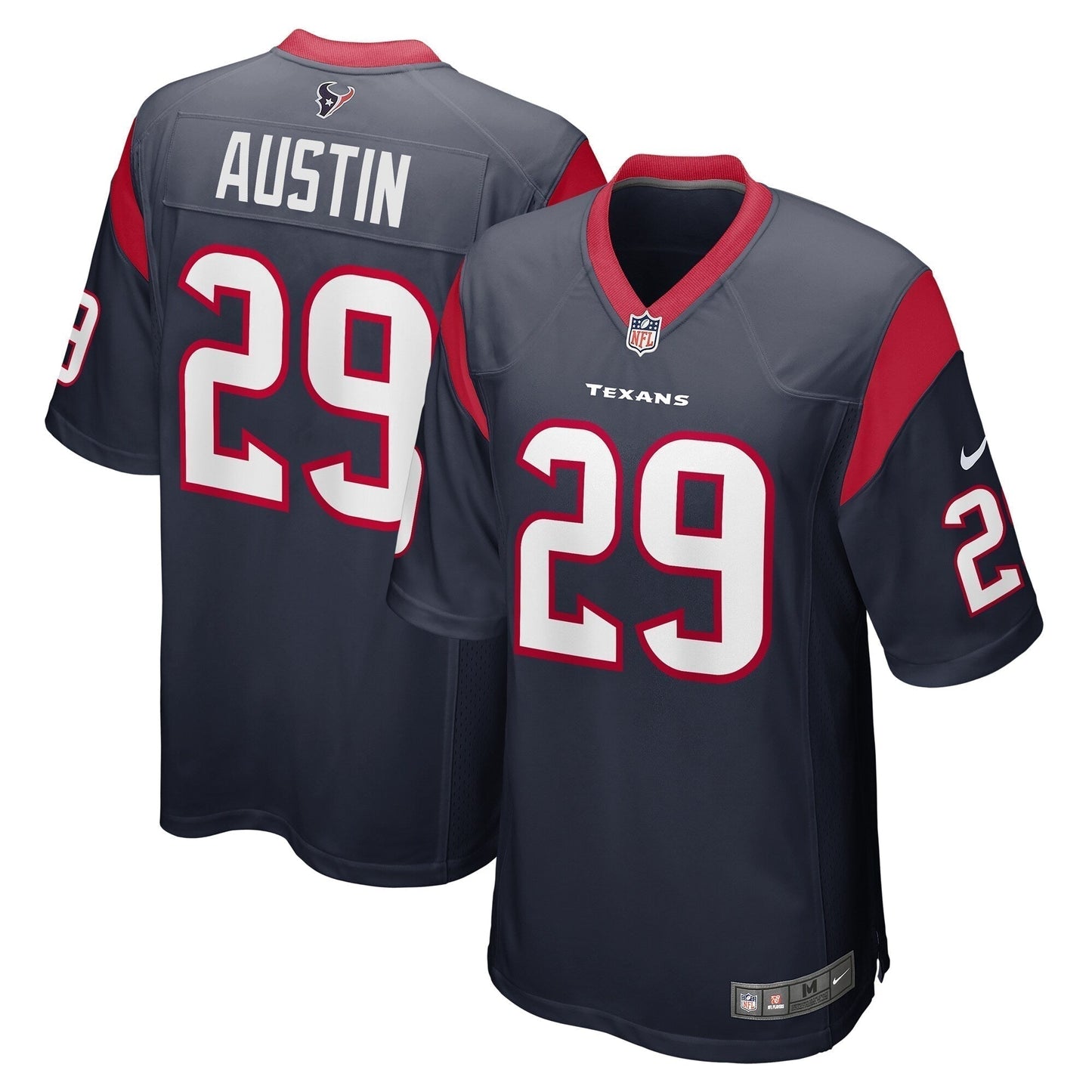Alex Austin Houston Texans Team Game Jersey - Navy football jersey product view 1