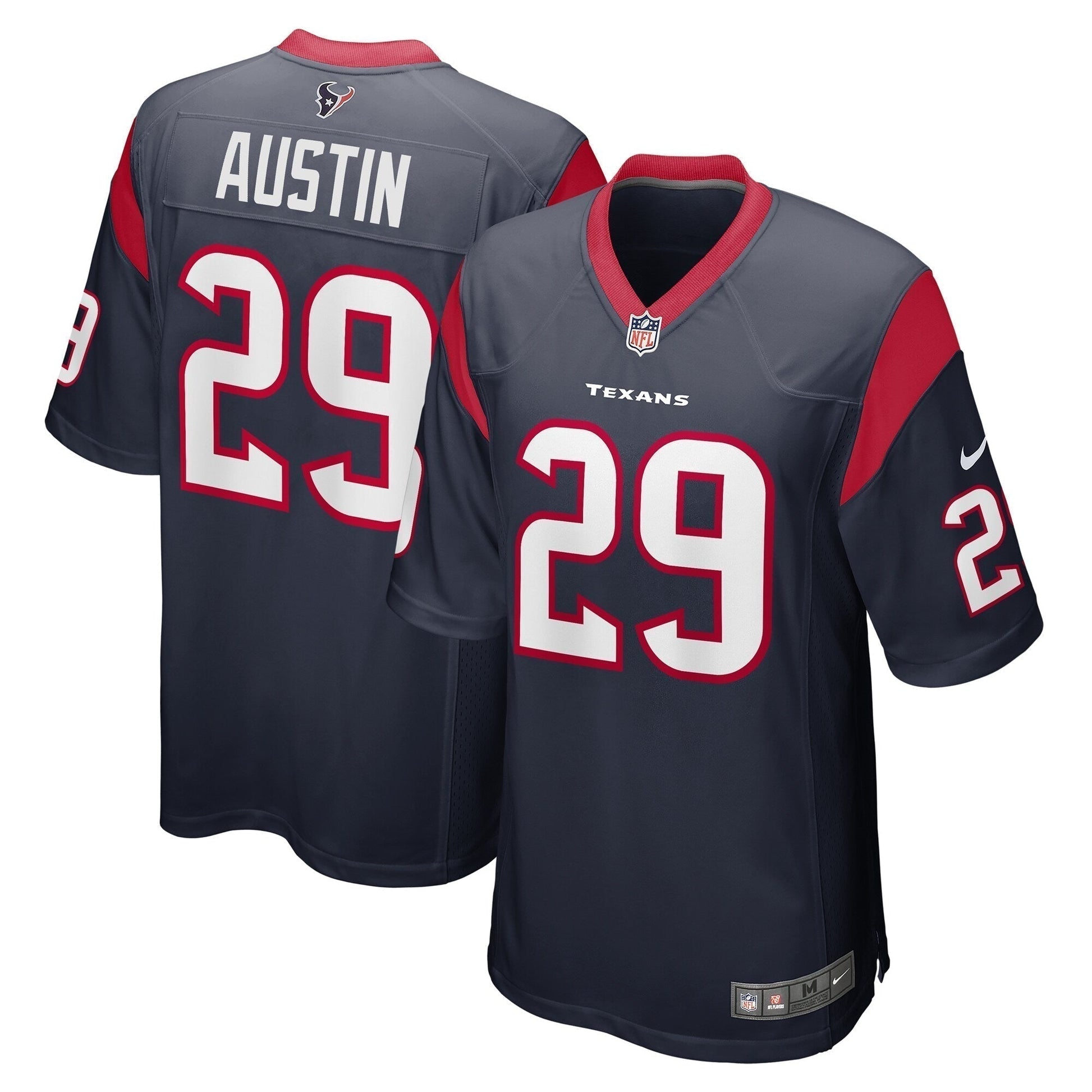 Alex Austin Houston Texans Team Game Jersey - Navy football jersey product view 1