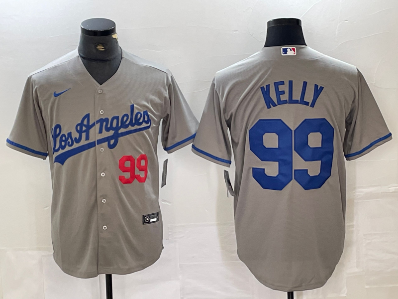 Men's Los Angeles Dodgers Joe Kelly Gray Replica Game Jersey baseball jersey product view 1