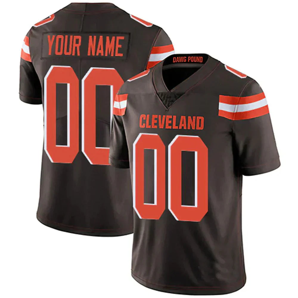 Custom1 Cleveland Browns Brown Stitched American Football Jerseys football jersey product view 1
