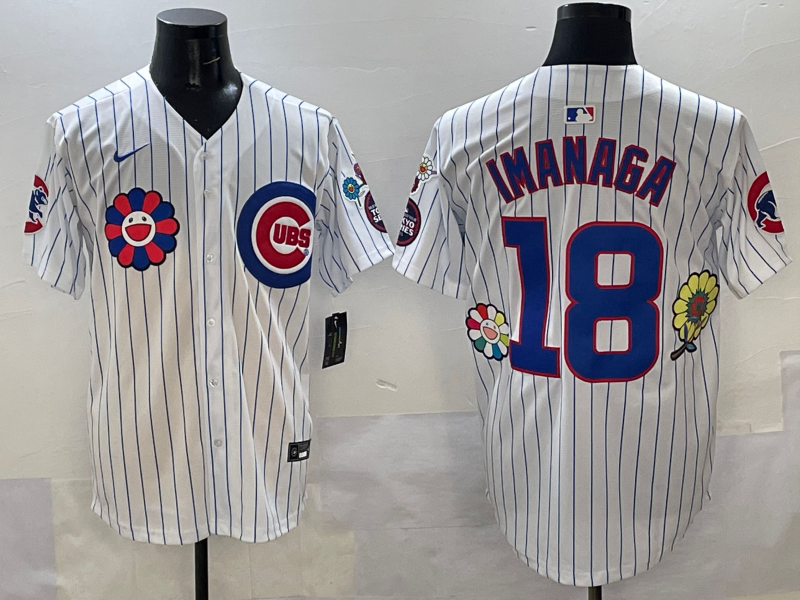 Men's Chicago Cubs1 Shota Imanaga #18 White Player Jersey baseball jersey product view 1