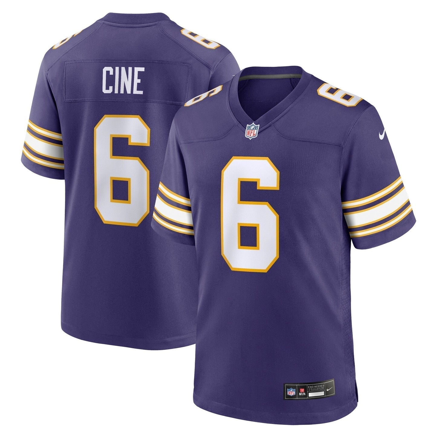 Lewis Cine Minnesota Vikings Classic Game Jersey - Purple football jersey product view 1