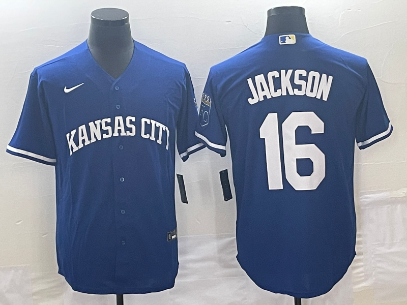 Men's Kansas City Royals Bo Jackson Royal Alternate Cooperstown Collection Replica Player Jersey baseball jersey product view 1