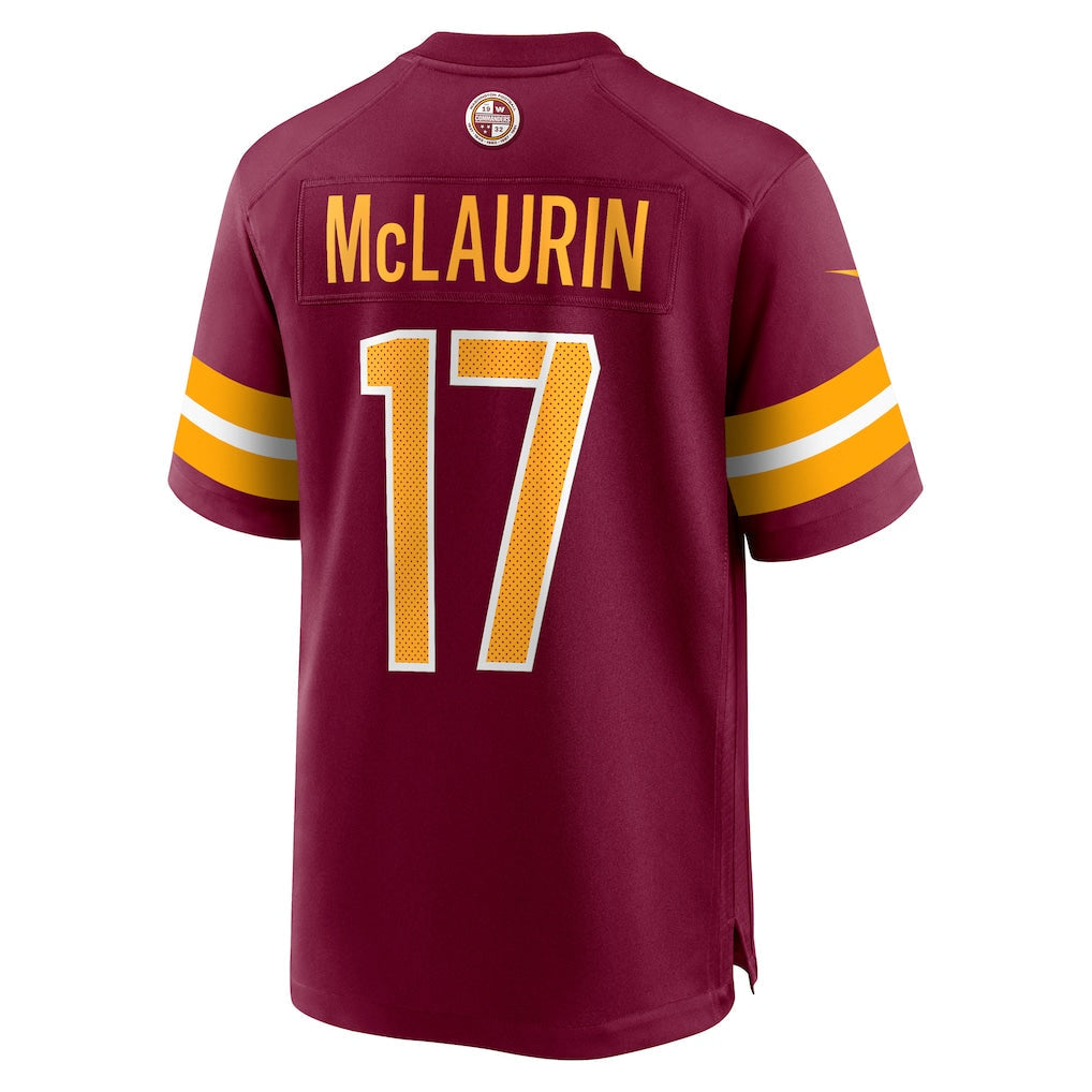 W.Commanders#17 Terry McLaurinBurgundy Player Game Jersey football jersey product view 1