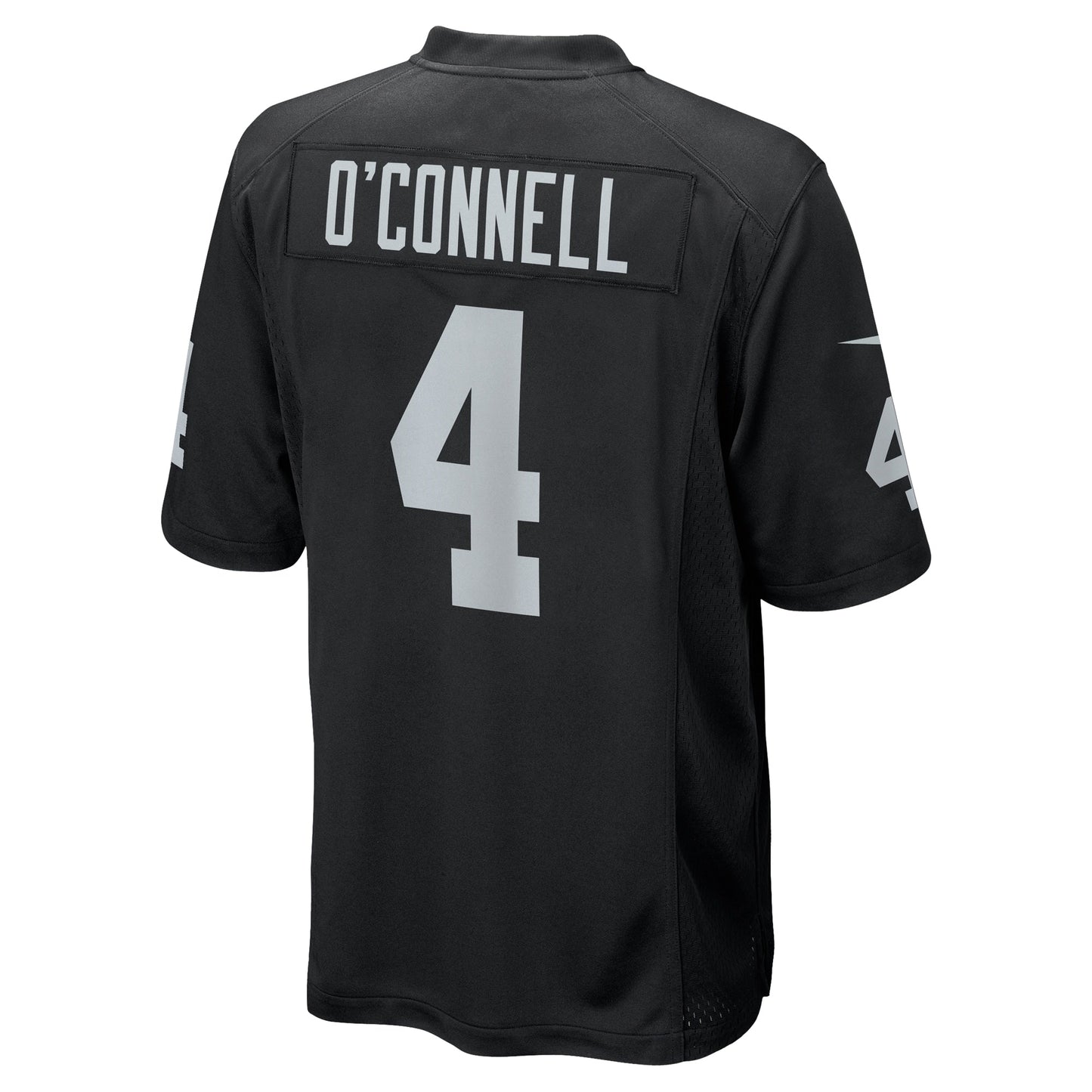 Aidan O'Connell Las Vegas Raiders Game Jersey - Black football jersey product view 3