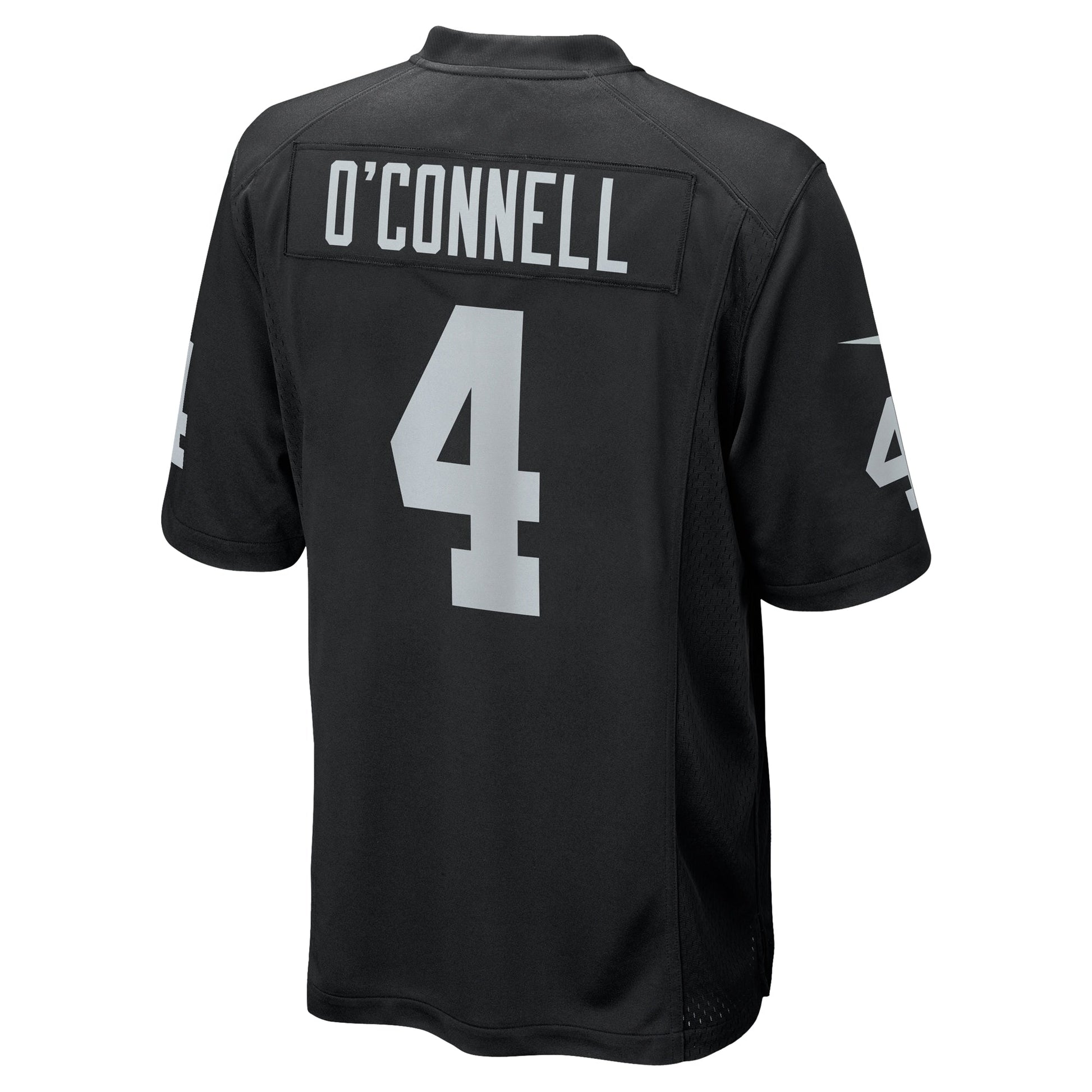 Aidan O'Connell Las Vegas Raiders Game Jersey - Black football jersey product view 3