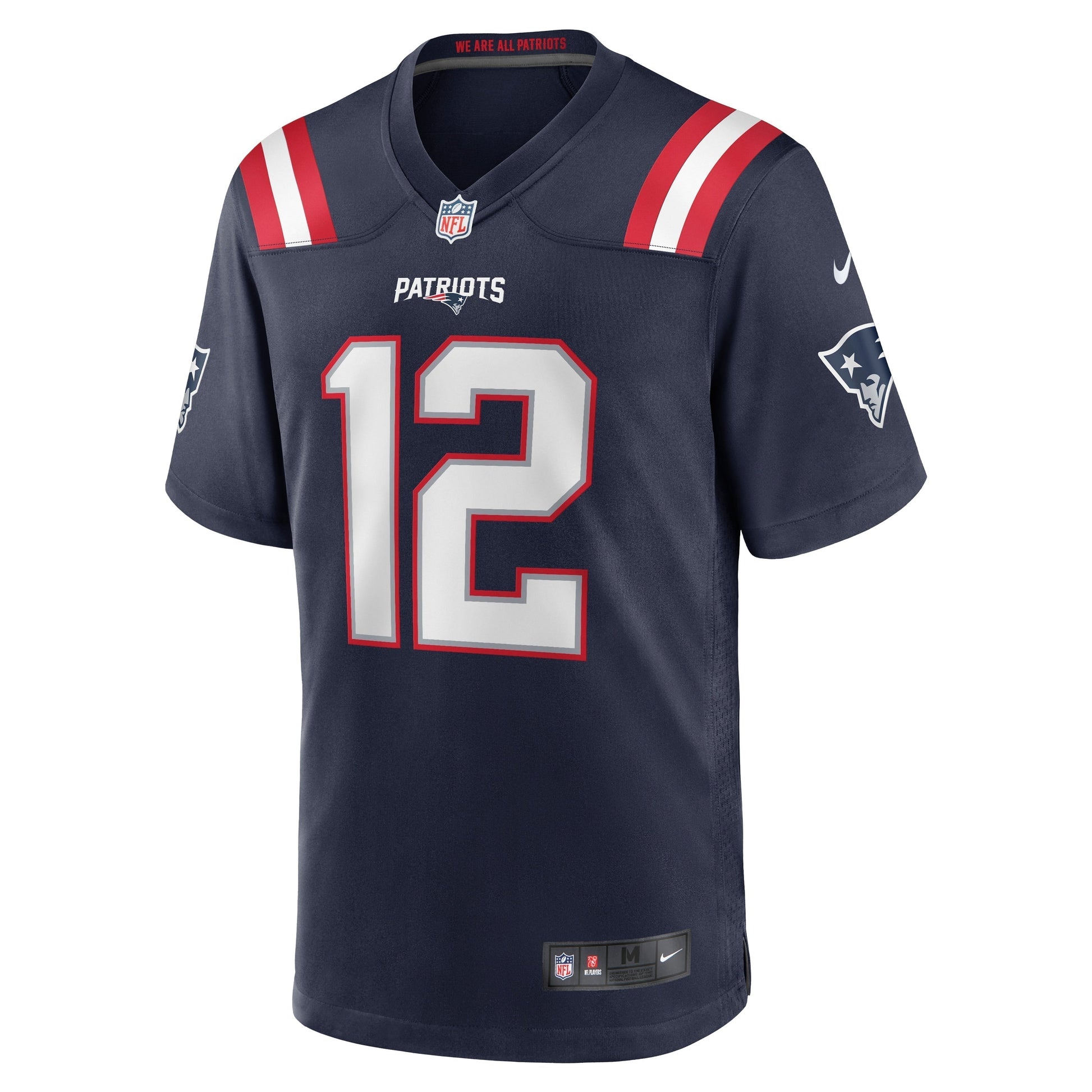 Tom Brady New England Patriots Game Retired Jersey - Navy football jersey product view 2