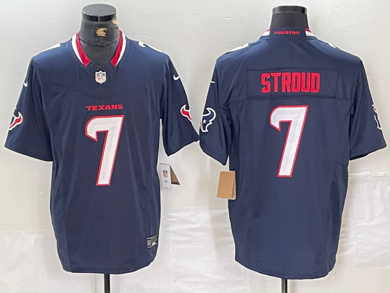 Men's Houston Texans C.J. Stroud Navy Team Player Jersey football jersey product view 1