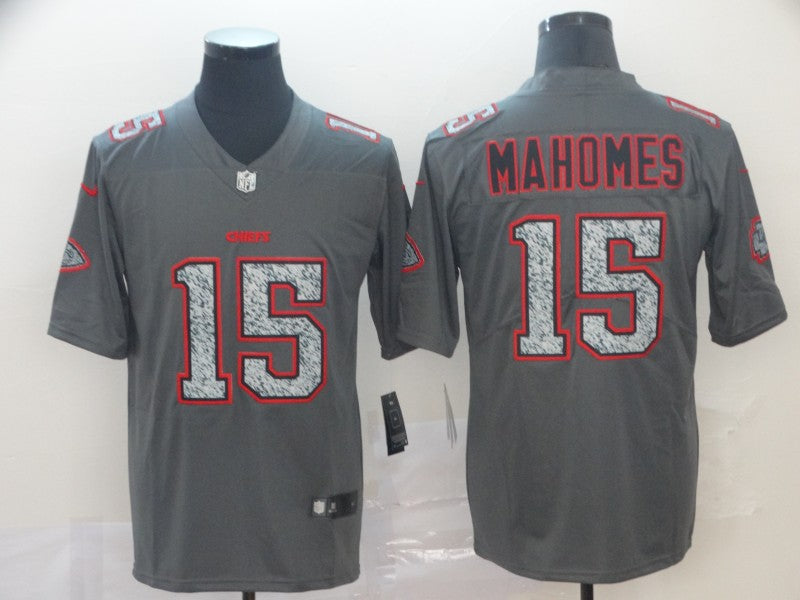 Men's Kansas City Chiefs Patrick Mahomes #15 Gray Alternate Game Jersey1 football jersey product view 1