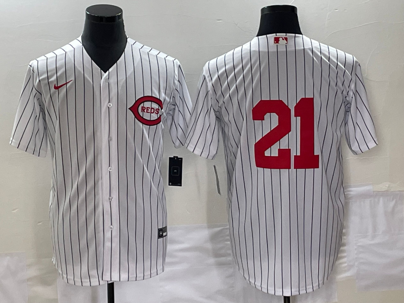 Men's Cincinnati Reds Hunter Greene White 2022 MLB at Field of Dreams Game Authentic Player Jersey baseball jersey product view 1
