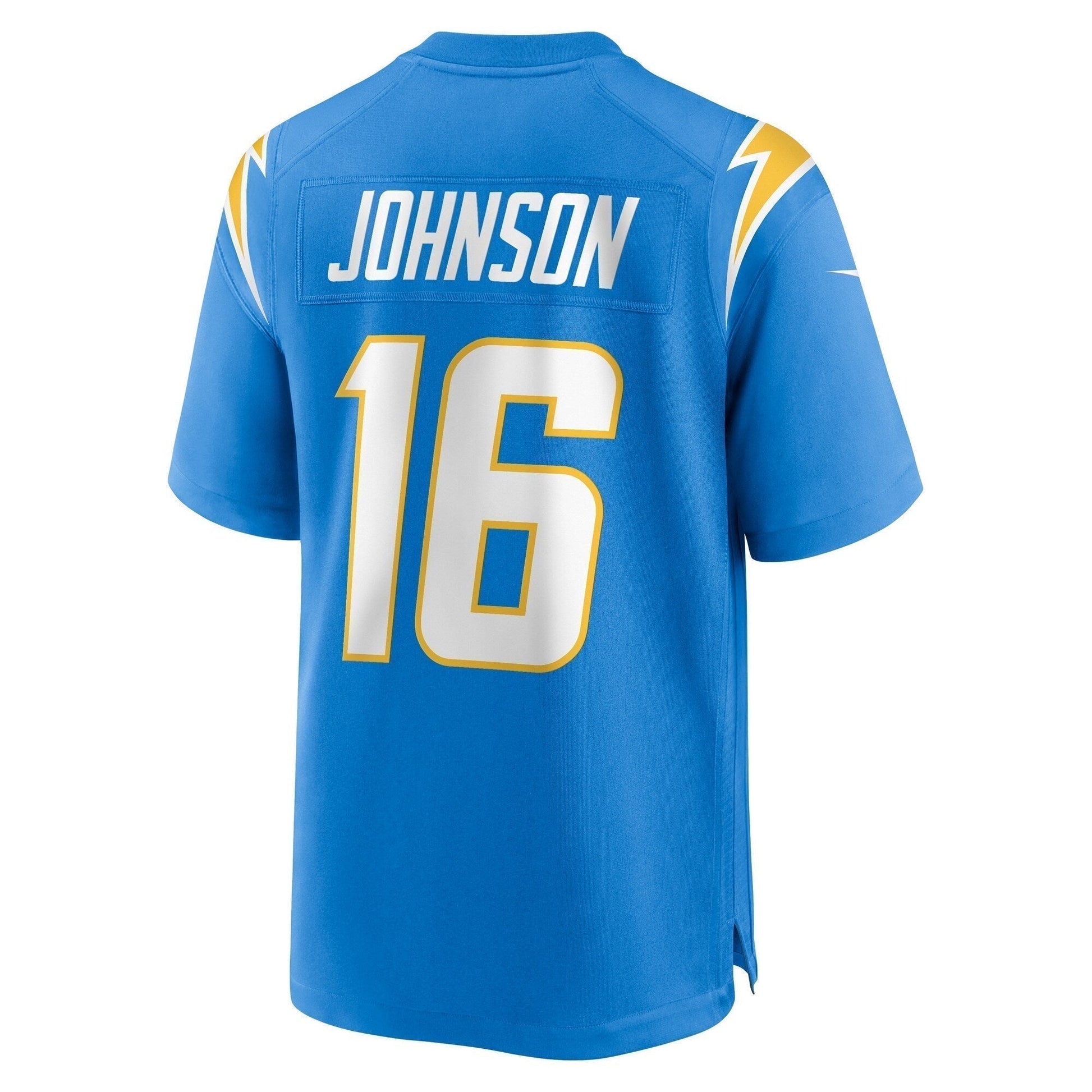 Tyler Johnson Los Angeles Chargers Team Game Jersey - Powder Blue football jersey product view 3