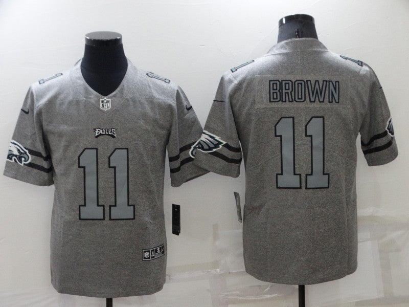Men's Philadelphia Eagles A.J. Brown #11 Gray Game Jersey1 football jersey product view 1