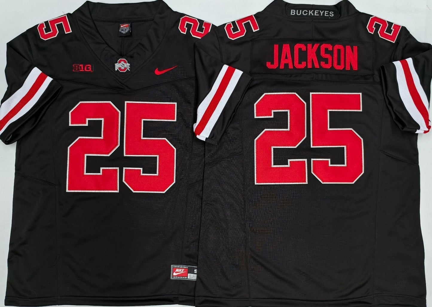 Men's Ohio State Buckeyes Bo Jackson Black Player Jersey sports jersey product view 1