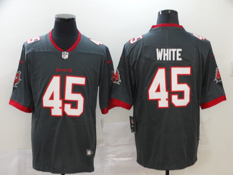 Men's Tampa Bay Buccaneers Devin White Gray Game Jersey football jersey product view 1