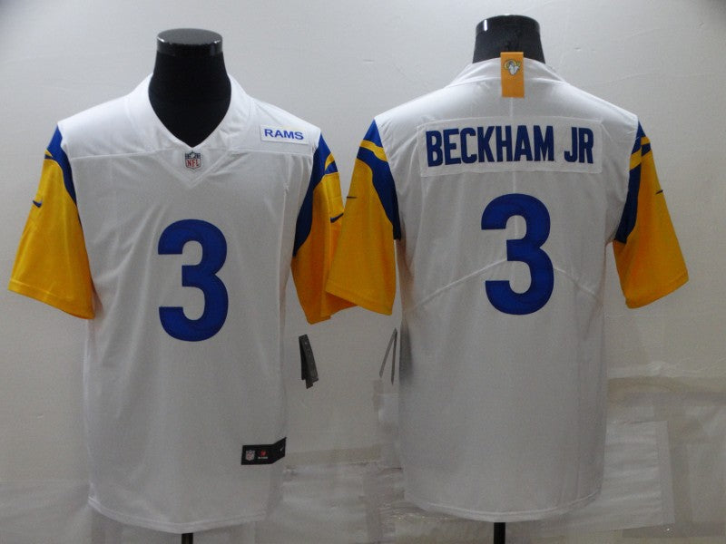 Men's Los Angeles Rams Odell Beckham Jr. White Game Jersey football jersey product view 1