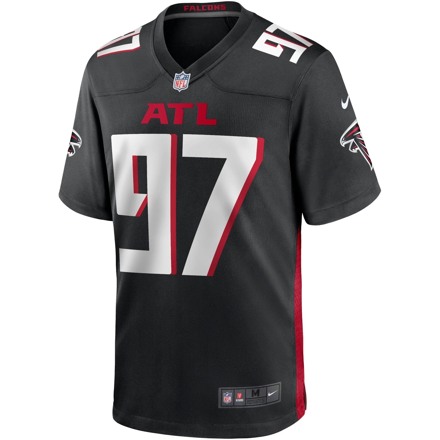 Grady Jarrett Atlanta Falcons Game Jersey - Black football jersey product view 2