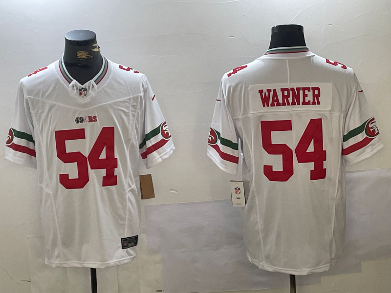 Men's San Francisco 49ers Fred Warner White Vapor F.U.S.E. Limited Jersey football jersey product view 1