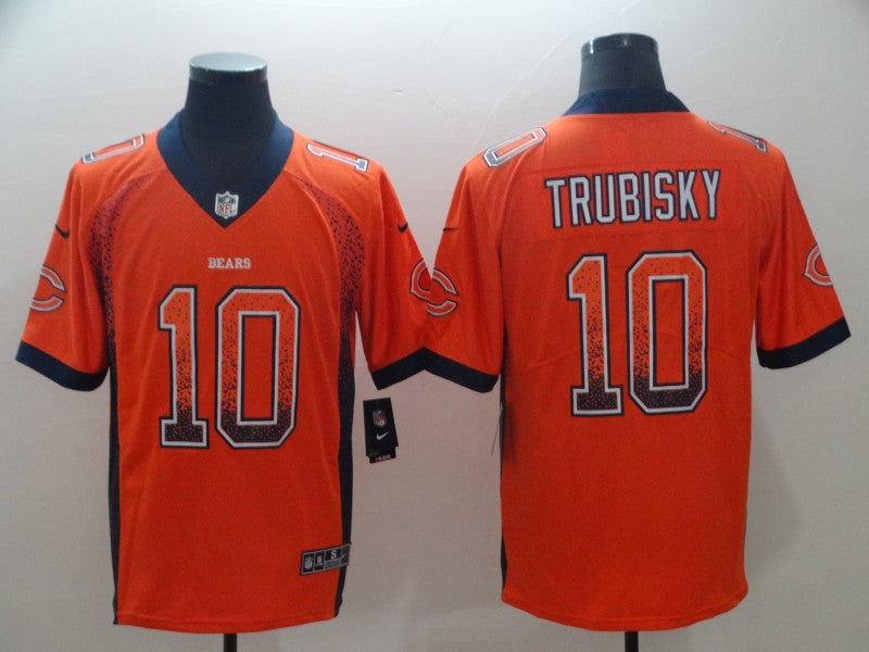 Men's Chicago Bears Mitch Trubisky #10 Orange Game Player Jersey1 football jersey product view 1