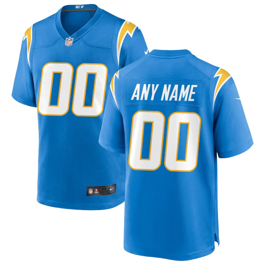 Custom Los Angeles Chargers Jersey football jersey product view 1