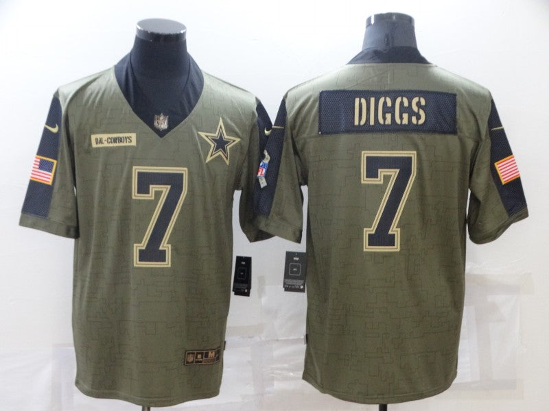 Men's Dallas Cowboys Trevon Diggs #7 Brown Game Player Jersey1 football jersey product view 1