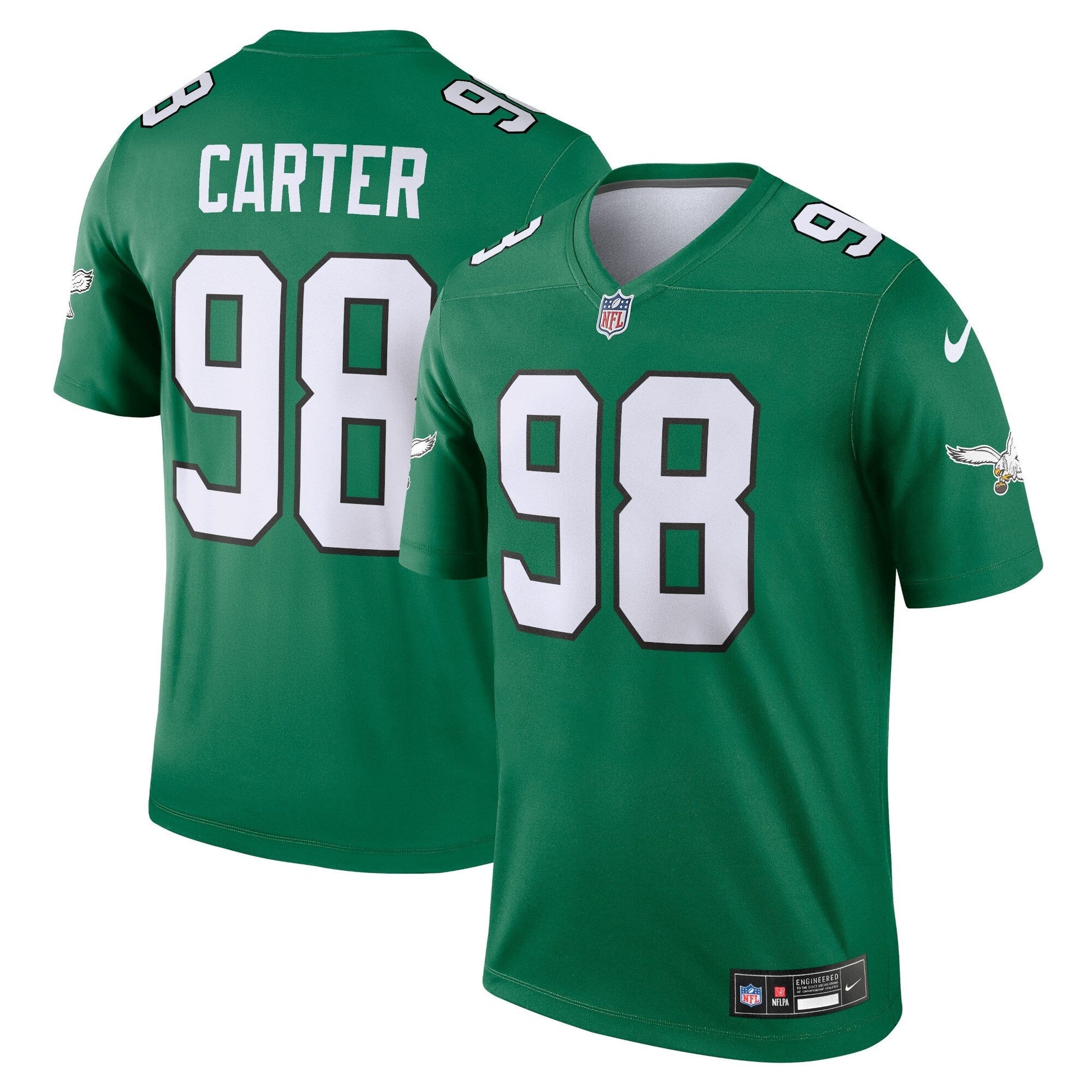 Jalen Carter Philadelphia Eagles Alternate Legend Jersey - Kelly Green football jersey product view 1