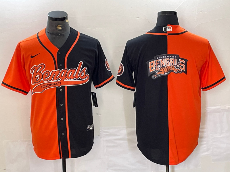 Men's Cincinnati Bengals Orange/Black Game Jersey Joint Edition football jersey product view 1