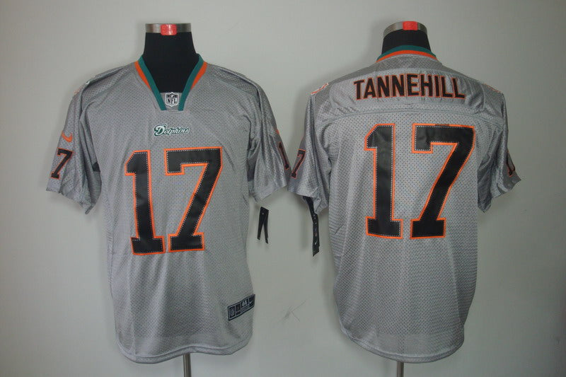 Men's Miami Dolphins Ryan Tannehill #17 Gray Game Jersey1 football jersey product view 1