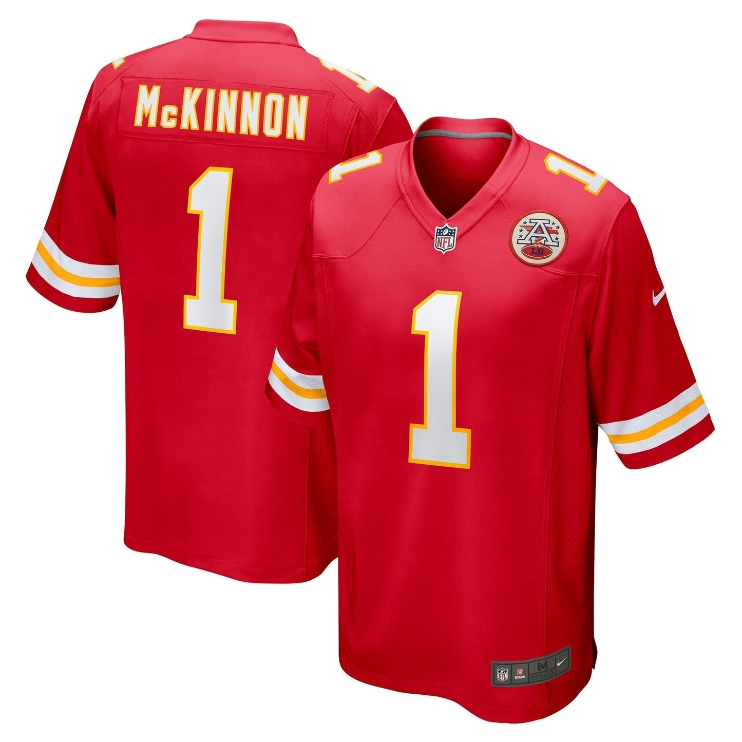 Jerick McKinnon Kansas City Chiefs Game Jersey - Red football jersey product view 1