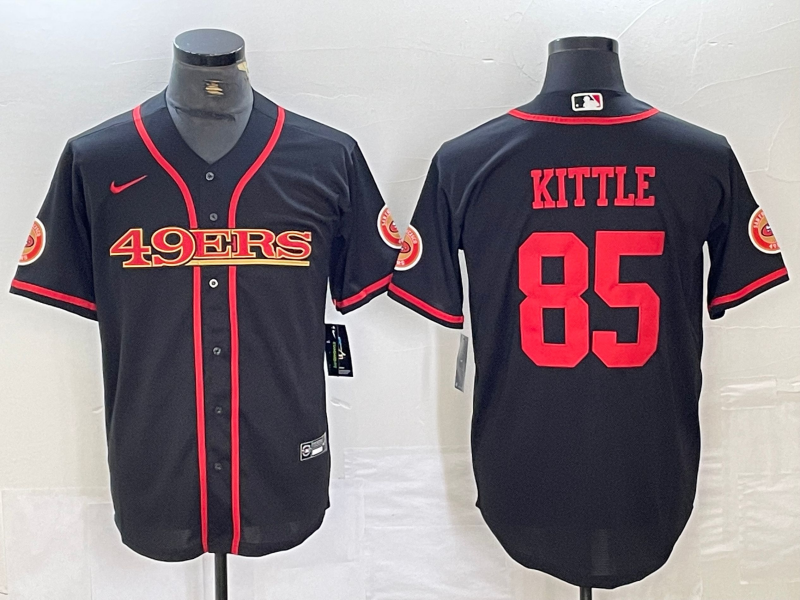 Men's San Francisco 49ers George Kittle Black Joint Edition Player Jersey football jersey product view 1