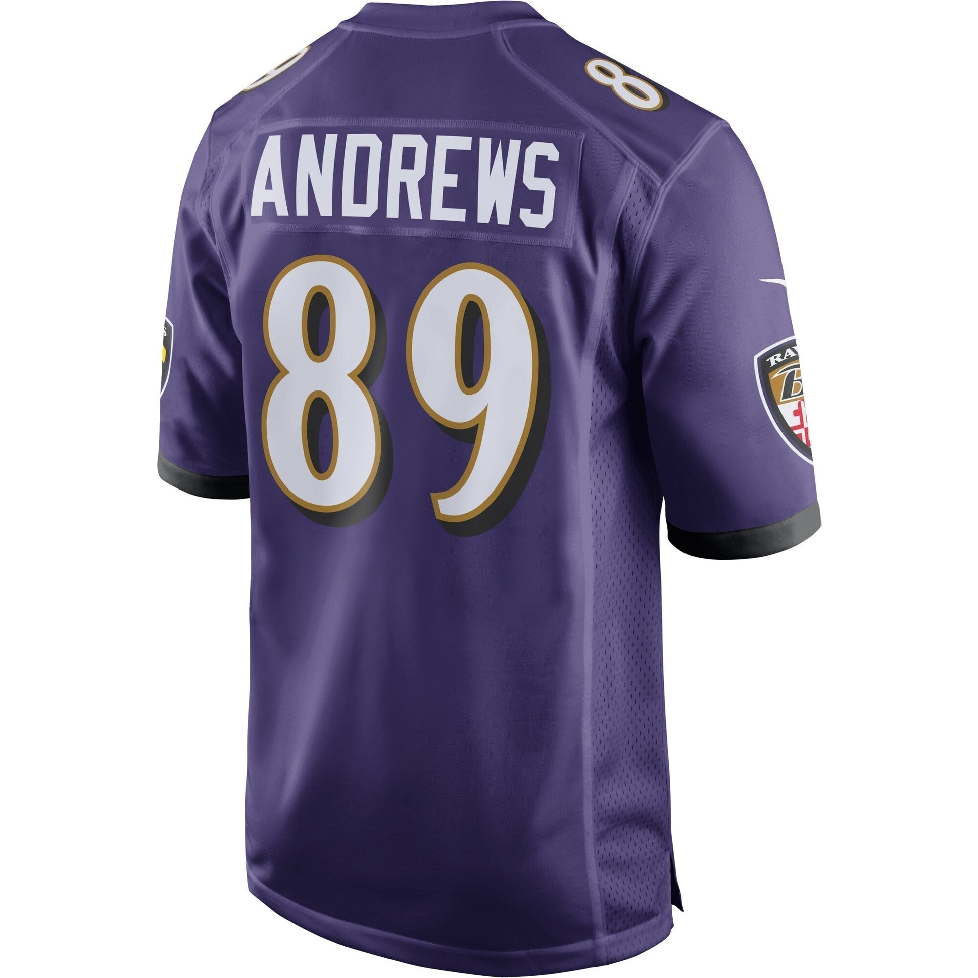 Mark Andrews Baltimore Ravens Game Jersey - Purple football jersey product view 3