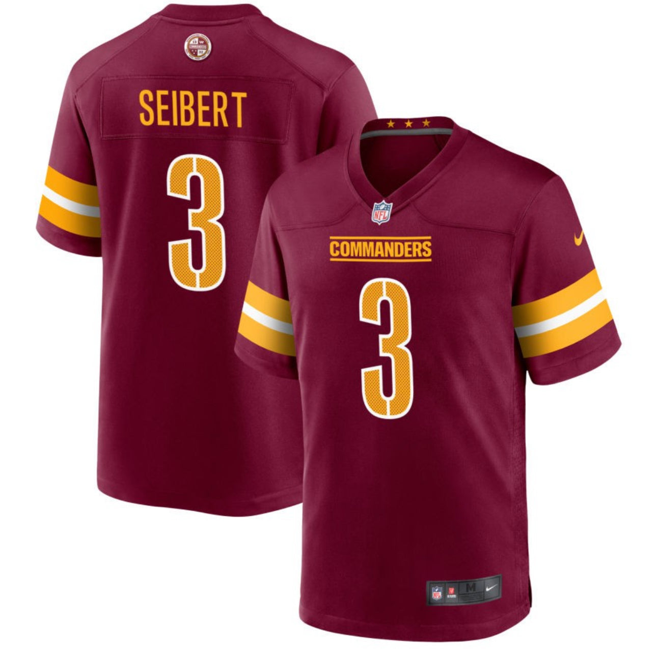 Austin Seibert Washington Commanders Jersey football jersey product view 1