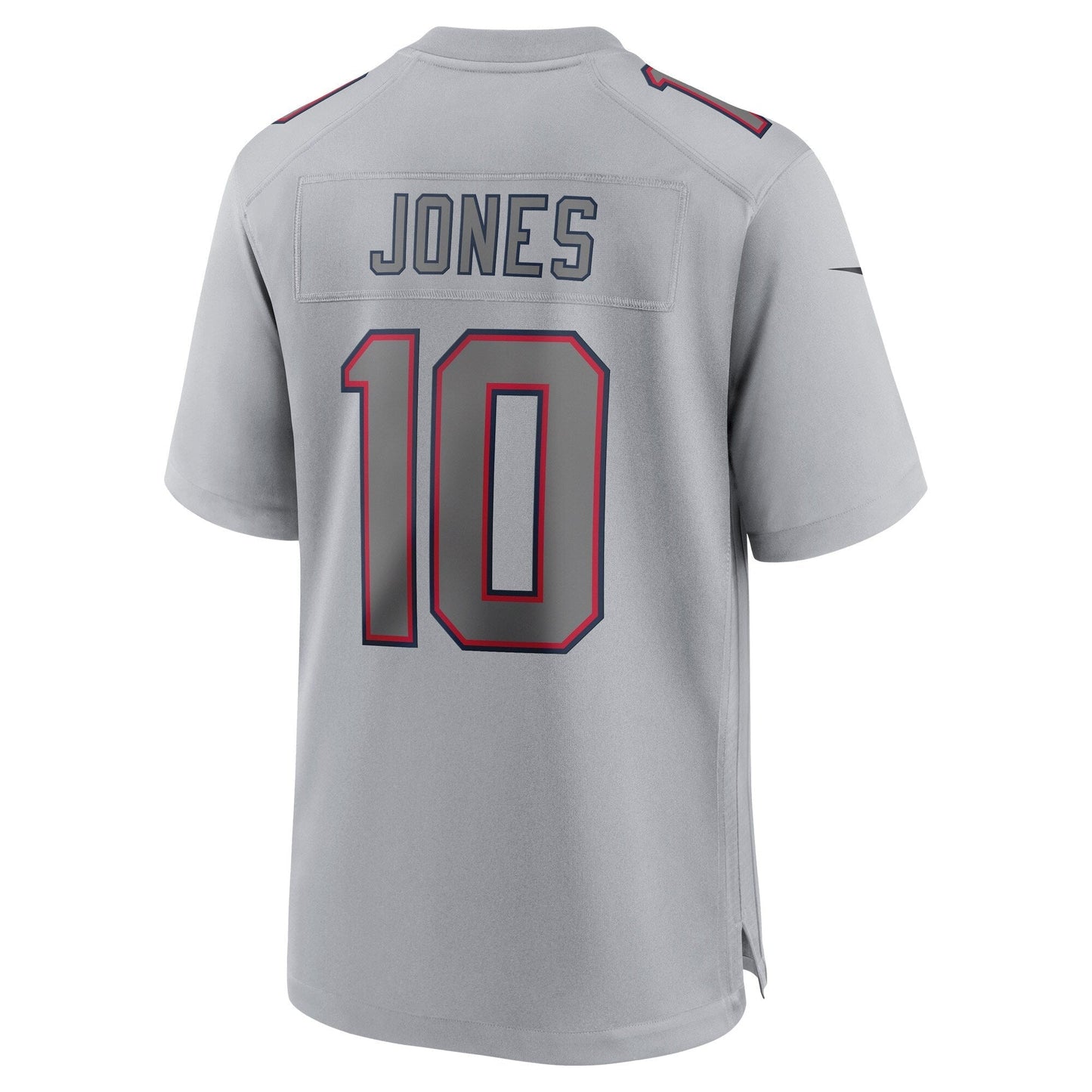 Mac Jones New England Patriots Atmosphere Fashion Game Jersey - Gray football jersey product view 3