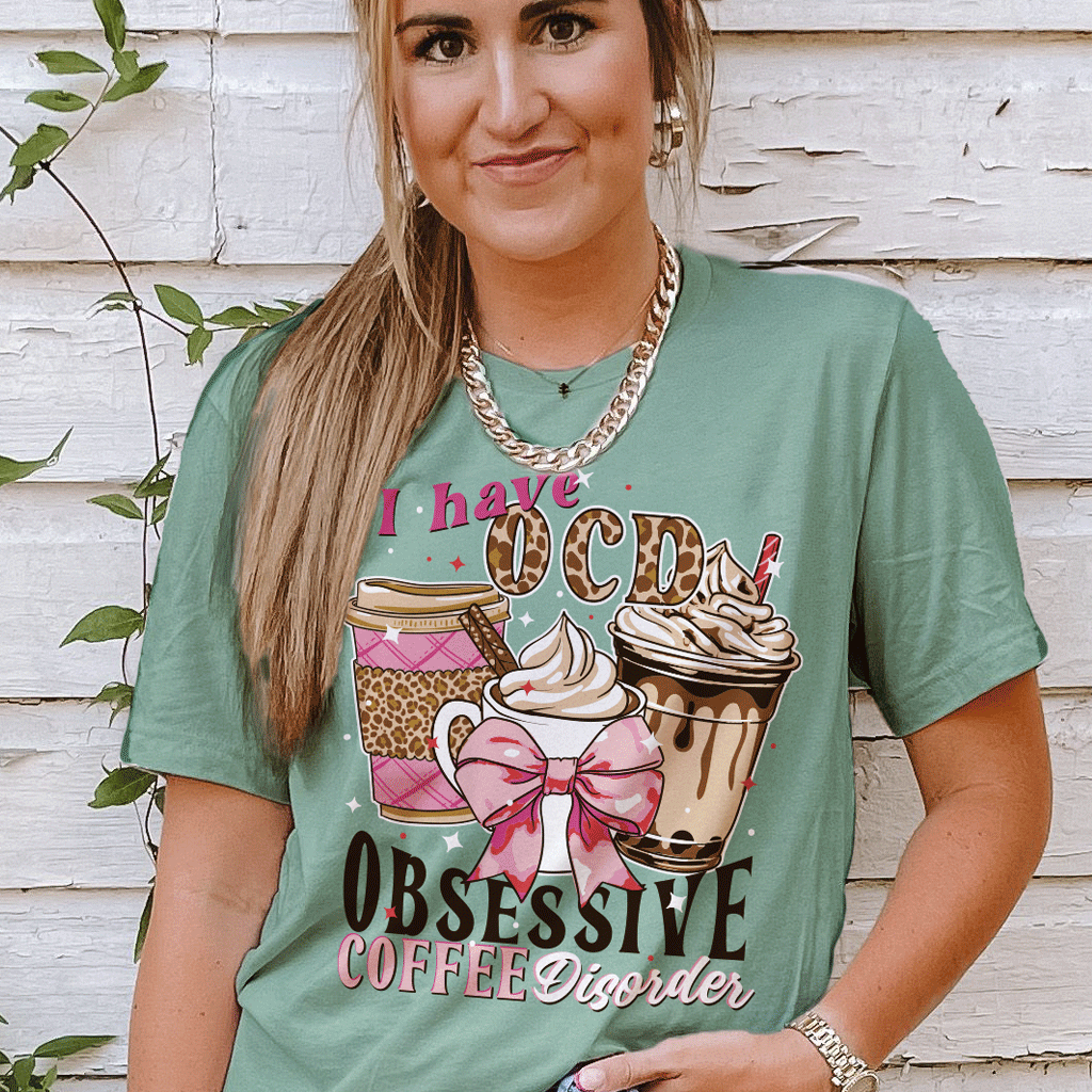LM-181 Ocd Coffee - Heather Dusty Blue Unisex T-shirt, Sweatshirt, Hoodie, Long Sleeve Tee - T-Shirt, Sweatshirt, Hoodie