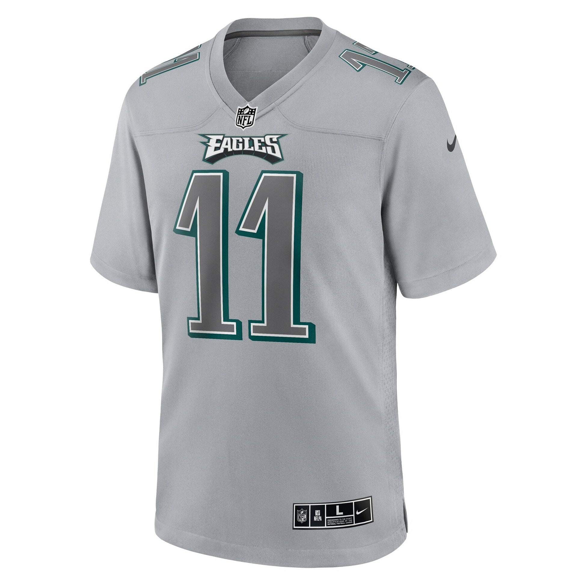 A.J. Brown Philadelphia Eagles Atmosphere Fashion Game Jersey - Gray football jersey product view 2