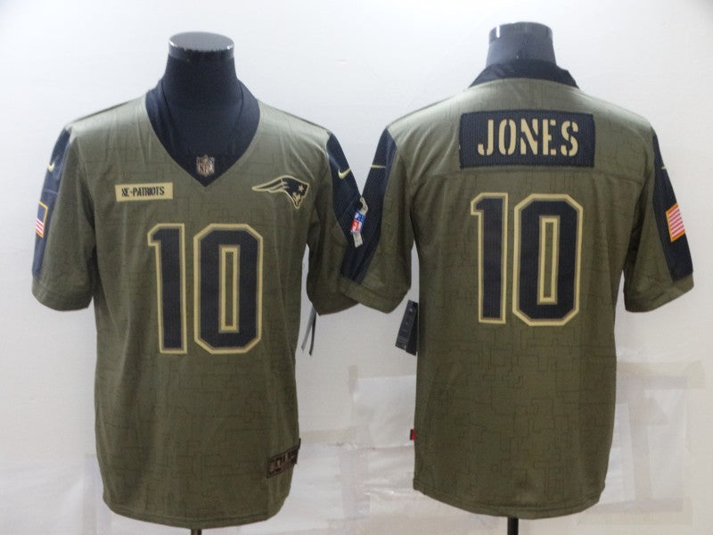 Men's New England Patriots Mac Jones Brown Game Player Jersey football jersey product view 1