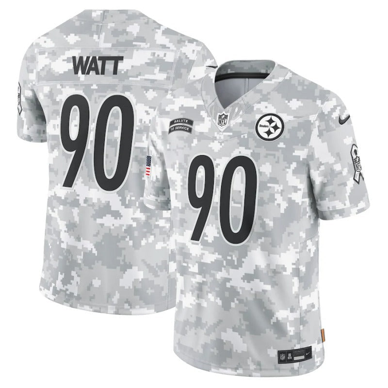 TJ Watt Pittsburgh Steelers Salute To Service 2024 Jersey football jersey product view 1