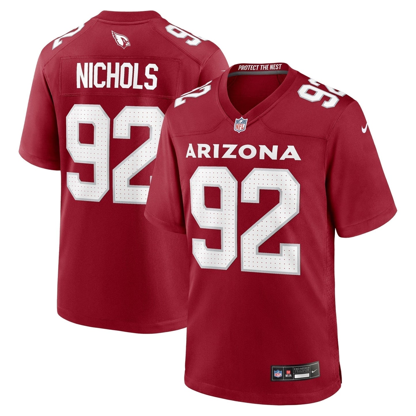 Bilal Nichols Arizona Cardinals Team Game Jersey - Cardinal football jersey product view 1