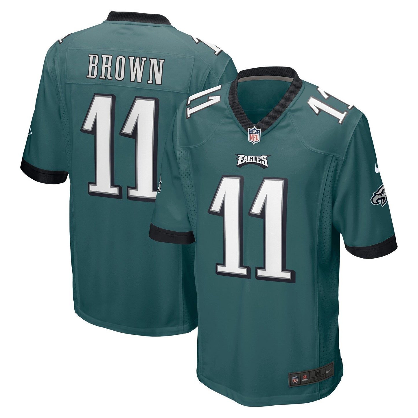 A.J. Brown Philadelphia Eagles Game Jersey - Midnight Green football jersey product view 1