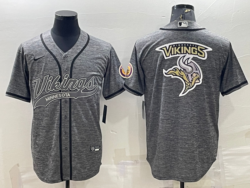 Men's Minnesota Vikings Gray Game Jersey1 football jersey product view 1